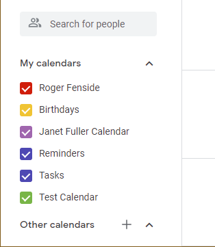 Google Calendar Selector